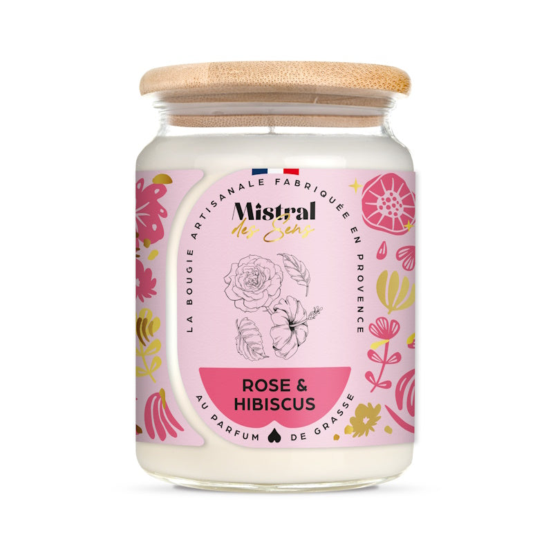 Bougie parfumée Rose & Hibiscus